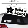 Sticker Bébé à Bord etoile - Sécurité enfant voiture