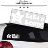 Sticker Bébé à Bord etoile - Sécurité enfant voiture