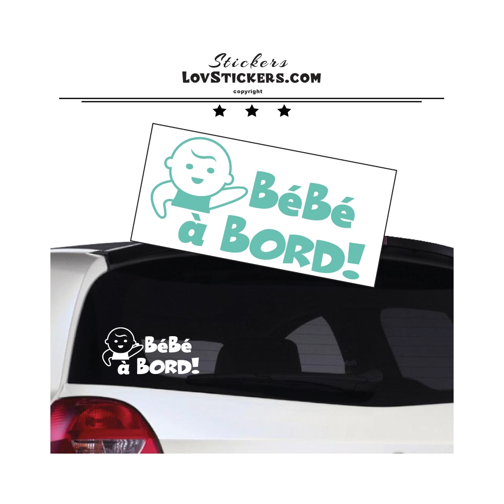 Sticker Bébé à Bord! - Bébé - Sécurité enfant voiture