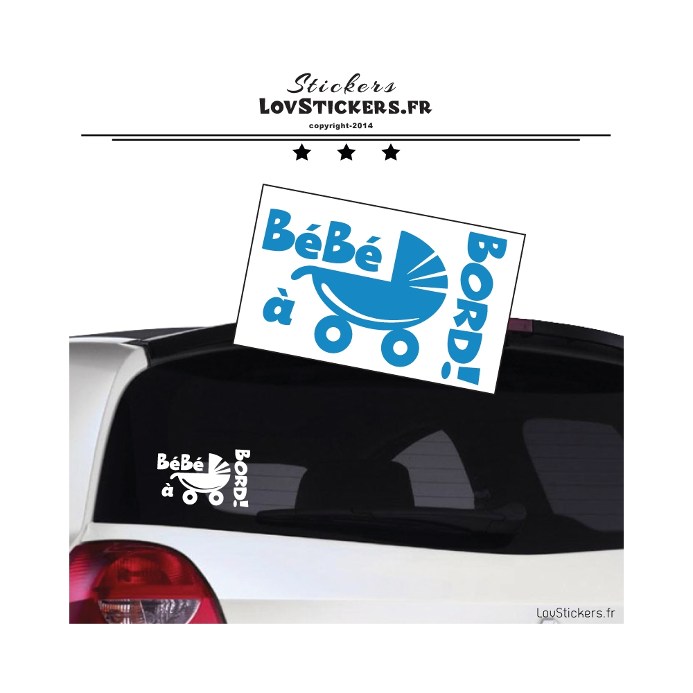 Sticker Bébé à Bord poussette - Sécurité enfant voiture