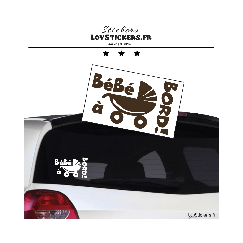 Sticker Bébé à Bord poussette - Sécurité enfant voiture