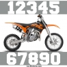 2 Numeros - Font 009 - Nombre adhesif Racing Moto Quad VTT