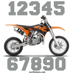 2 Numeros - Font 009 - Nombre adhesif Racing Moto Quad VTT