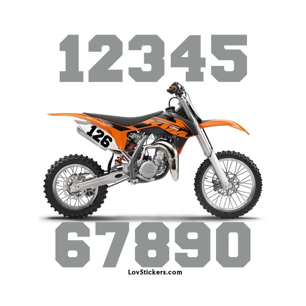 2 Numeros - Font 009 - Nombre adhesif Racing Moto Quad VTT