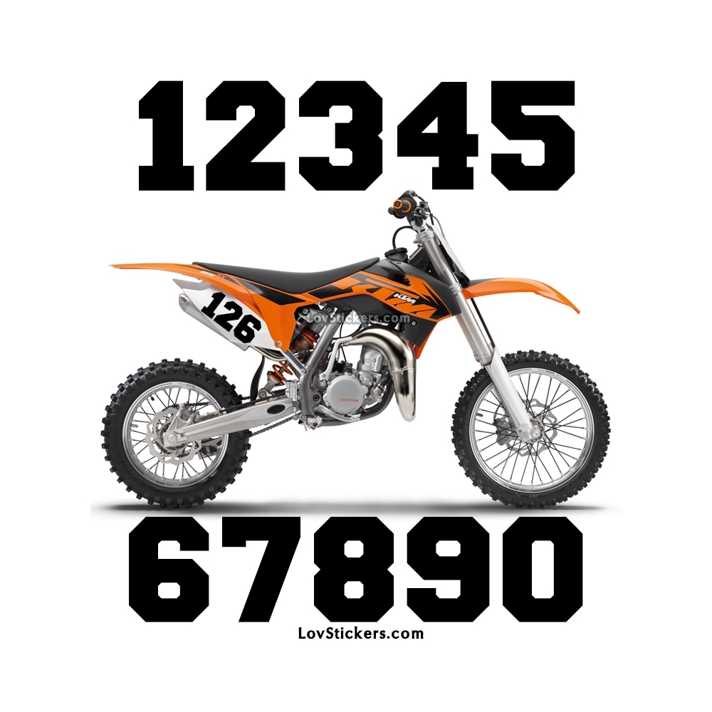 2 Numeros - Font 009 - Nombre adhesif Racing Moto Quad VTT