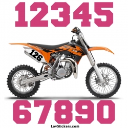 2 Numeros - Font 009 - Nombre adhesif Racing Moto Quad VTT