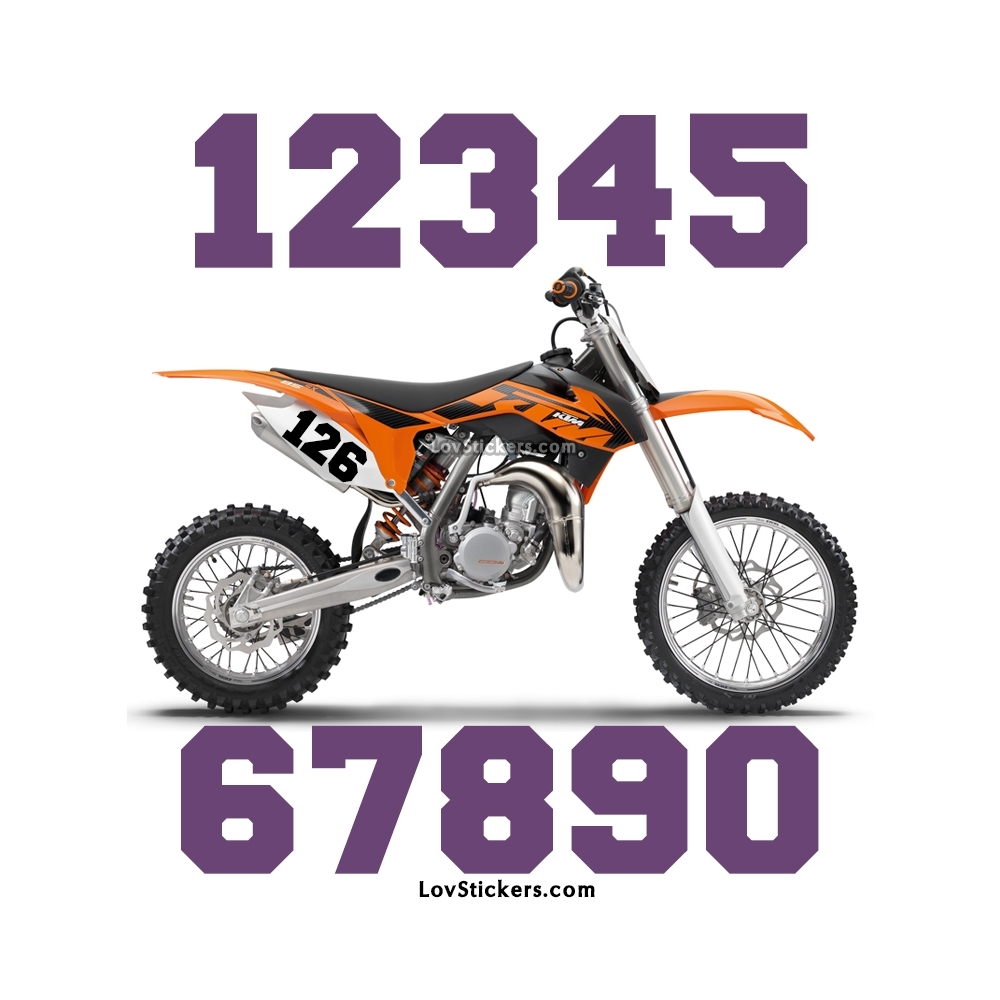 2 Numeros - Font 009 - Nombre adhesif Racing Moto Quad VTT