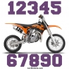 2 Numeros - Font 009 - Nombre adhesif Racing Moto Quad VTT