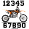 2 Numeros - Font 010 - Nombre adhesif Racing Moto Quad VTT