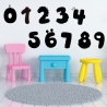 Stickers Chiffres - 10 Numeros Fantaisies pour enfants