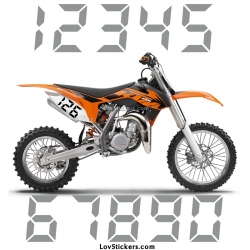 2 Numeros - Font 011 - Nombre adhesif Racing Moto Quad VTT