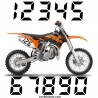 2 Numeros - Font 011 - Nombre adhesif Racing Moto Quad VTT