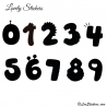 Stickers Chiffres - 10 Numeros Fantaisies pour enfants