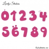 Stickers Chiffres - 10 Numeros Fantaisies pour enfants