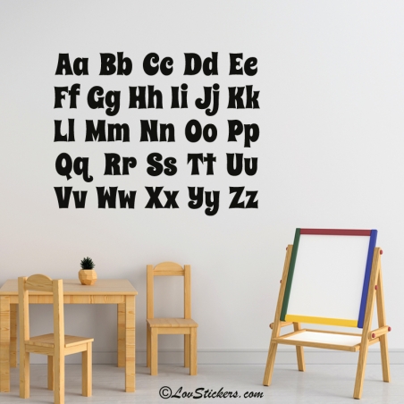 Sticker Alphabet - 2 tailles Disponibles - Décoration murale éducative Sticker Alphabet - 2 tailles Disponibles - Décoration murale éducative