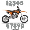 2 Numeros - Font 012 - Nombre adhesif Racing Moto Quad VTT