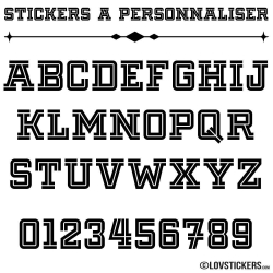 Stickers Font Farr - Stickers lettres et chiffres adhesif - Autocollant voiture auto vitrine magasin