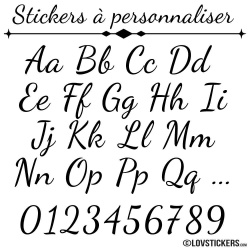 Stickers Font Dance - Stickers lettres et chiffres adhesif - Autocollant voiture auto vitrine magasin
