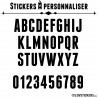 Stickers lettres et chiffres adhesif - Autocollant voiture auto vitrine magasin