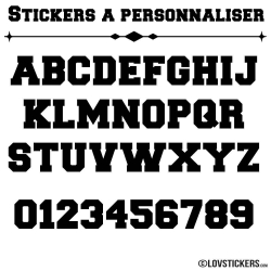 Stickers lettres et chiffres adhesif - Autocollant voiture auto vitrine magasin