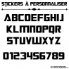 Stickers caractères adhesif - Autocollant voiture auto vitrine magasin