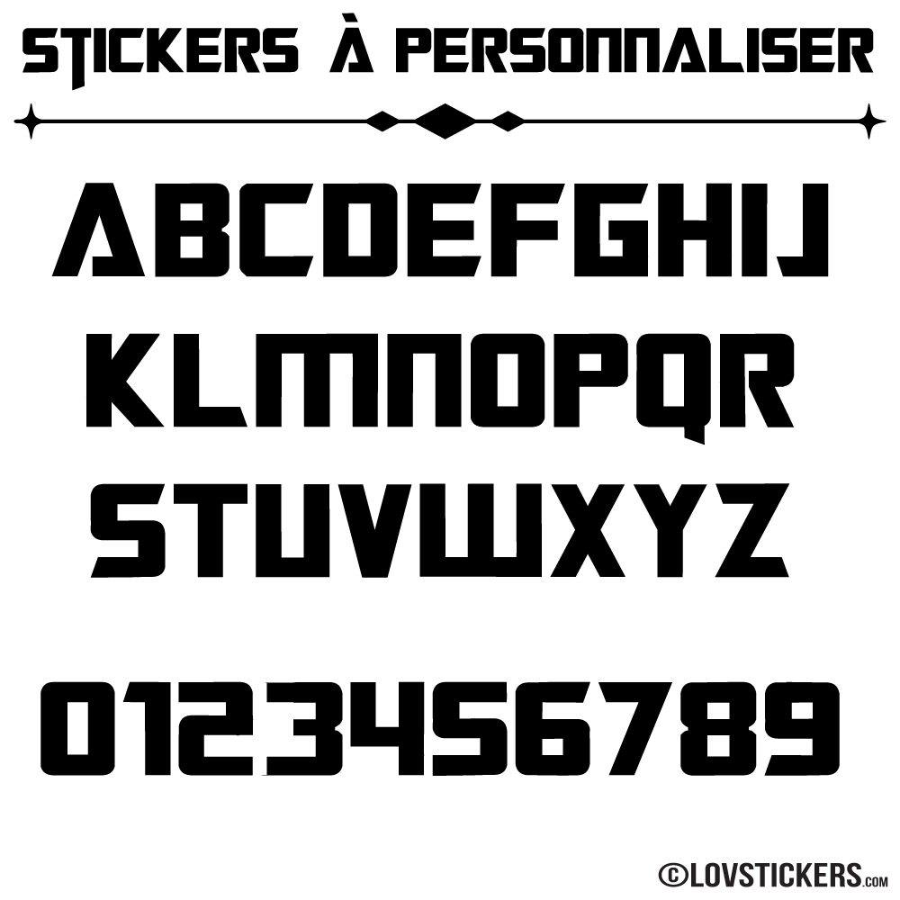 Autocollant caractères