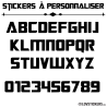 Autocollant caractères