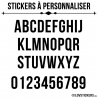 Stickers caractères adhesif - Autocollant voiture auto vitrine magasin