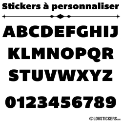 Stickers caractères adhesif - Autocollant voiture auto vitrine magasin