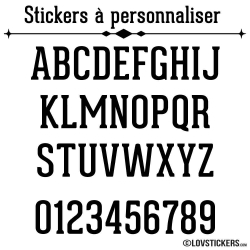 Stickers caractères adhesif - Autocollant voiture auto vitrine magasin