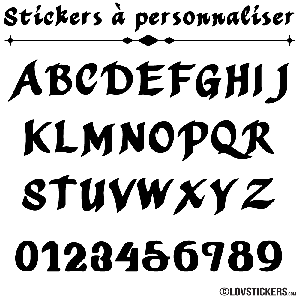 Caractères adhésif