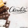 Stickers Calligraphie Chocolat