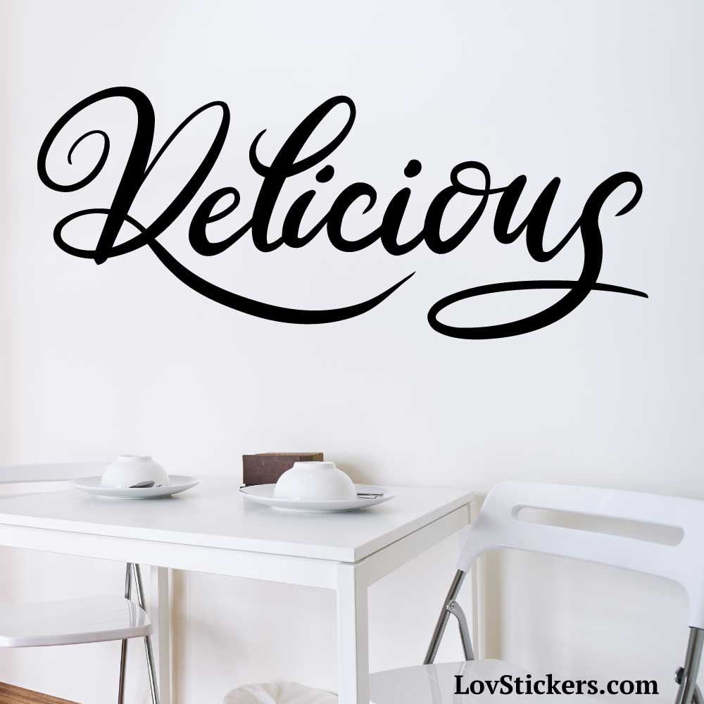 Stickers Calligraphie Delicious - Modèle No 01