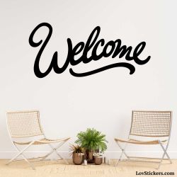 Stickers Calligraphie Welcome - Modèle No 04