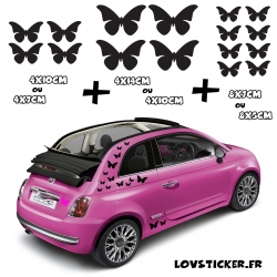 Sticker voiture Tuning Papillons Simples - TenStickers