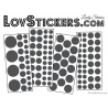 116 Stickers Ronds Mixte - Autocollant Décoration intérieur maison