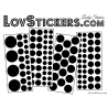 116 Stickers Ronds Mixte - Autocollant Décoration intérieur maison