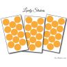 54 Stickers Ronds 3 cm - Motif pastille ronde