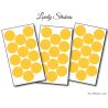 54 Stickers Ronds 3 cm - Motif pastille ronde