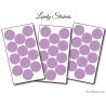 54 Stickers Ronds 3 cm - Motif pastille ronde