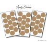 54 Stickers Ronds 3 cm - Motif pastille ronde