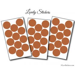 54 Stickers Ronds 3 cm - Motif pastille ronde