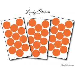 54 Stickers Ronds 3 cm - Motif pastille ronde