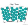 54 Stickers Ronds 3 cm - Motif pastille ronde