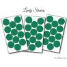 54 Stickers Ronds 4 cm - Motif pastille ronde