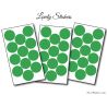 54 Stickers Ronds 4 cm - Motif pastille ronde