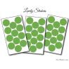 54 Stickers Ronds 4 cm - Motif pastille ronde