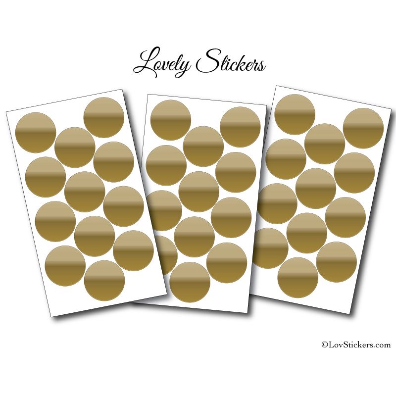 36 Stickers Ronds 4 cm - Motif pastille ronde