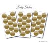 36 Stickers Ronds 4 cm - Motif pastille ronde