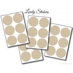 36 Stickers Ronds 4 cm - Motif pastille ronde